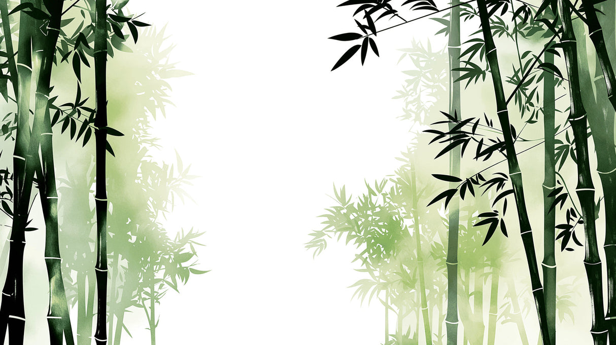 Japanese bamboo wallpaper design file showing detailed forest pattern and misty background