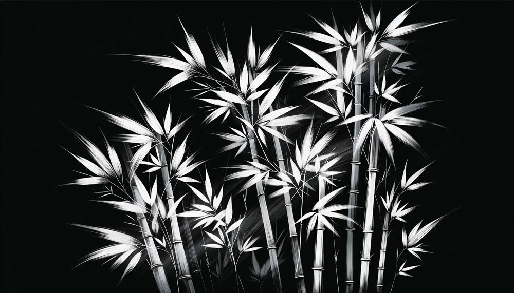 Japanese bamboo wallpaper design file showing detailed monochrome pattern