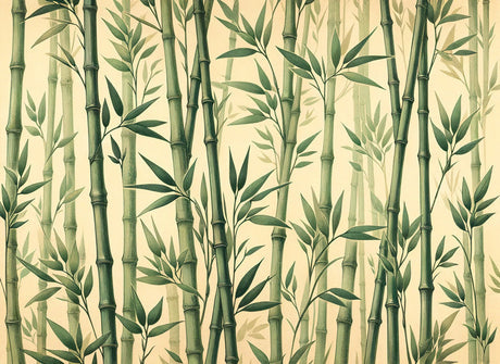 Oriental bamboo wallpaper design file showing detailed stems and leaves pattern