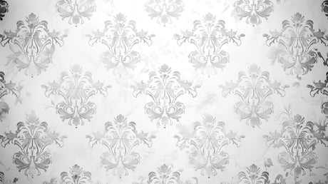 Detailed design file of grey Damask pattern showing intricate baroque motifs