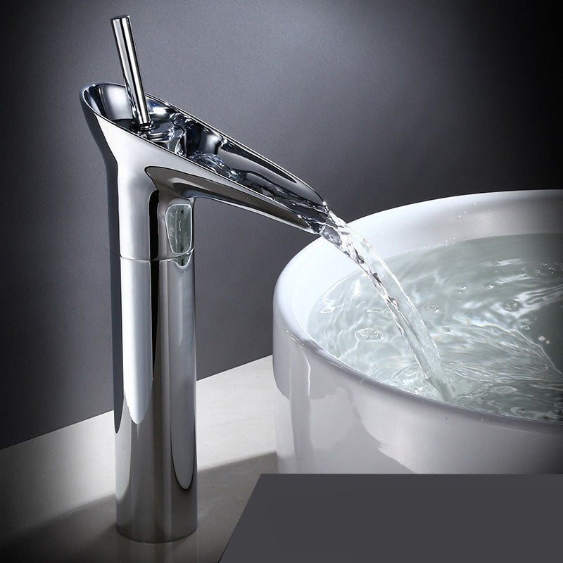 Waterfall Bathroom Faucet  Antique Brass Single Handle Design - Product detail 18