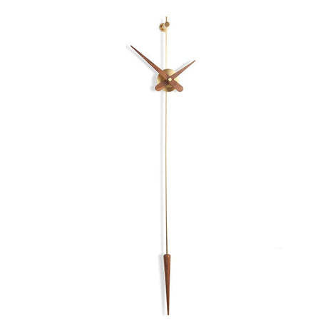 Minimalist Pendulum Wall Clock  Wood and Gold Design - Product detail 5