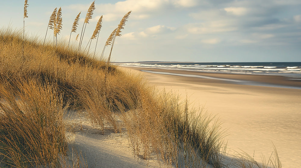Beach mural wallpaper design file showing detailed coastal dunes and ocean pattern