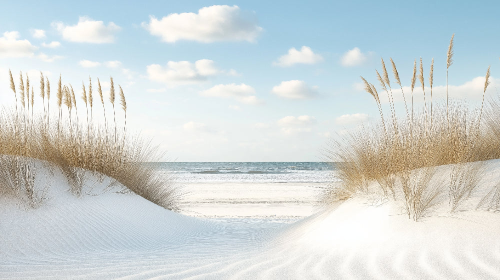 Coastal beach wallpaper design file showing detailed sand dunes and ocean waves pattern