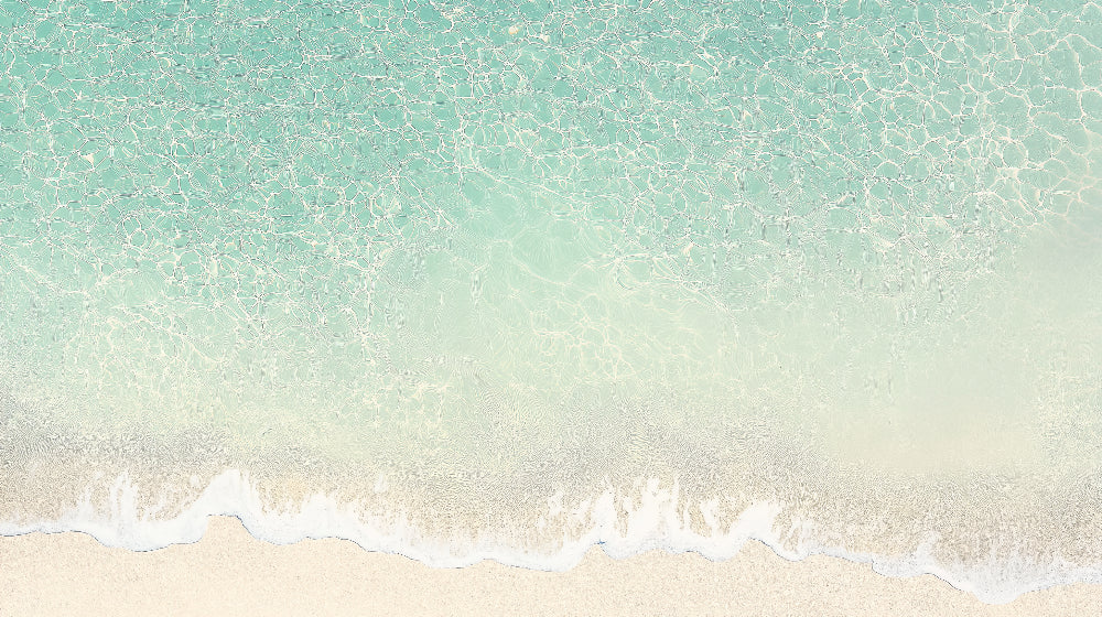 Turquoise ocean and sandy shore design file showing detailed wave patterns and color gradients