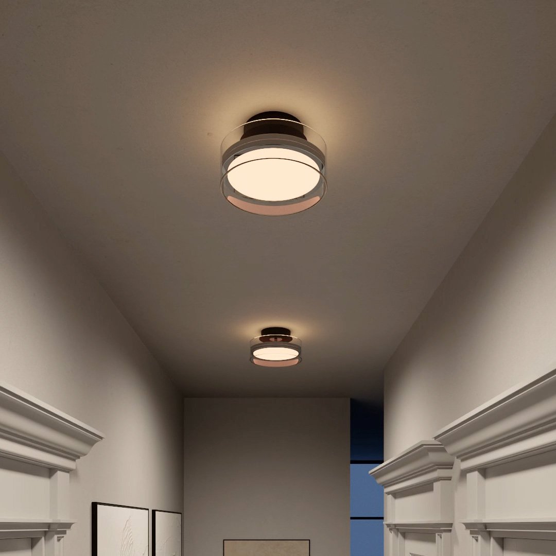 Modern LED Ceiling Light Glass Disc Design With Halo Effect - Product detail 4