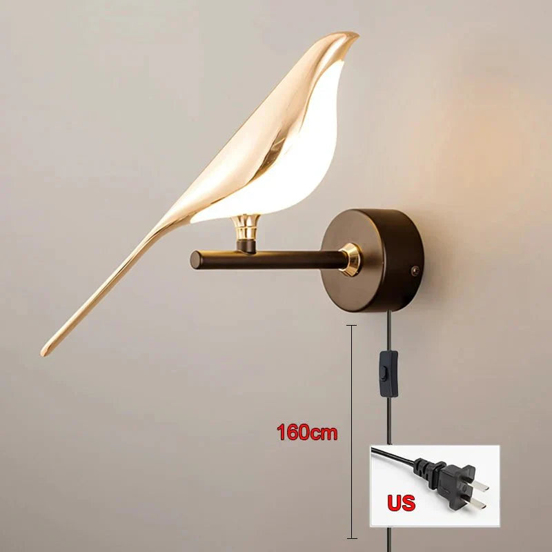 Modern Bird Wall Lamp Gold Plated LED Sconce - Product detail 9