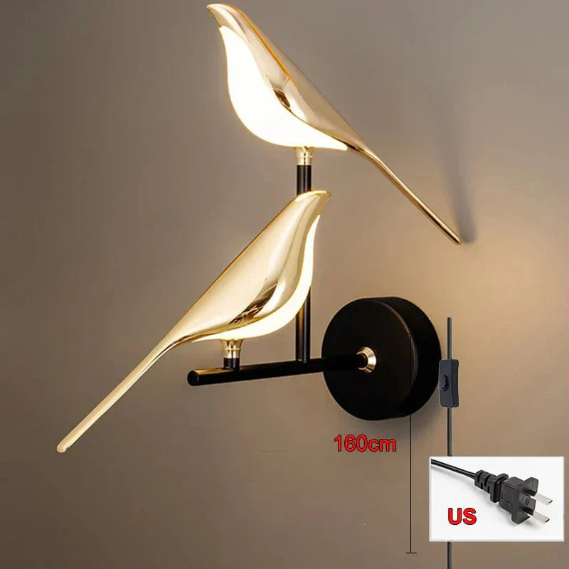 Modern Bird Wall Lamp Gold Plated LED Sconce - Product detail 11