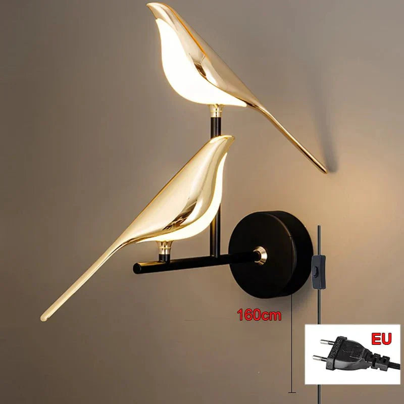 Modern Bird Wall Lamp Gold Plated LED Sconce - Product detail 10
