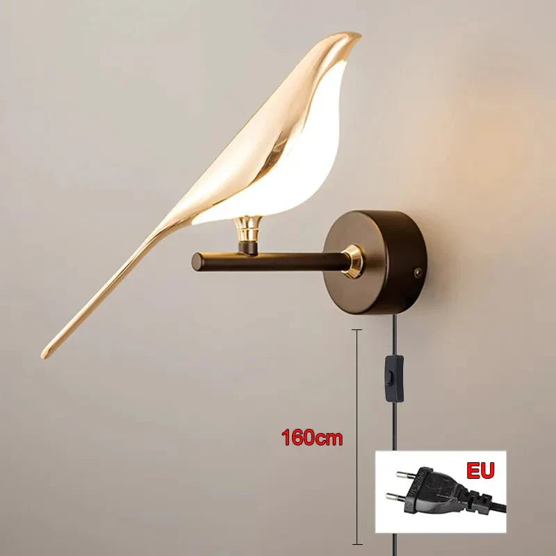 Modern Bird Wall Lamp Gold Plated LED Sconce - Product detail 8