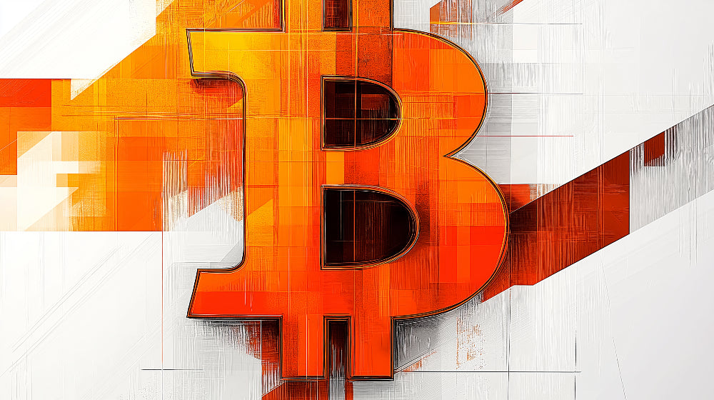 Bitcoin wallpaper design file showing detailed orange geometric pattern and 3D effects