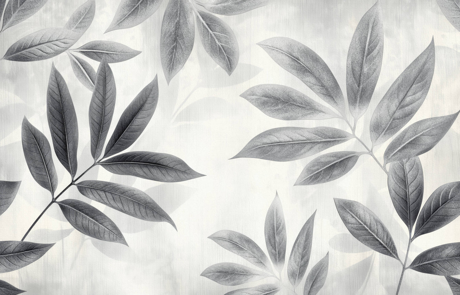 Large grey leaves pattern design file showing intricate botanical details and texture