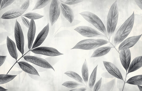 Large grey leaves pattern design file showing intricate botanical details and texture