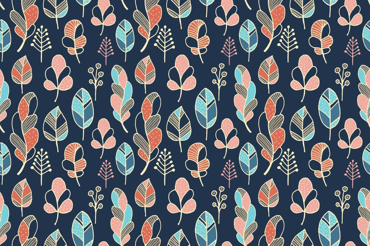 Botanical feather pattern design file showing intricate details and true colors