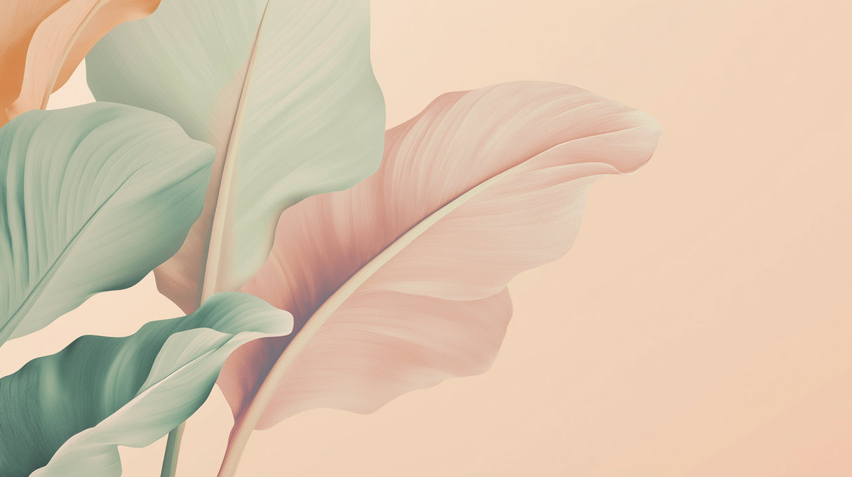 Pastel Monstera leaves design file showing detailed leaf pattern and soft color palette