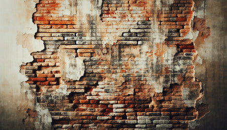 Brick wall design file showing detailed distressed texture and authentic weathered pattern