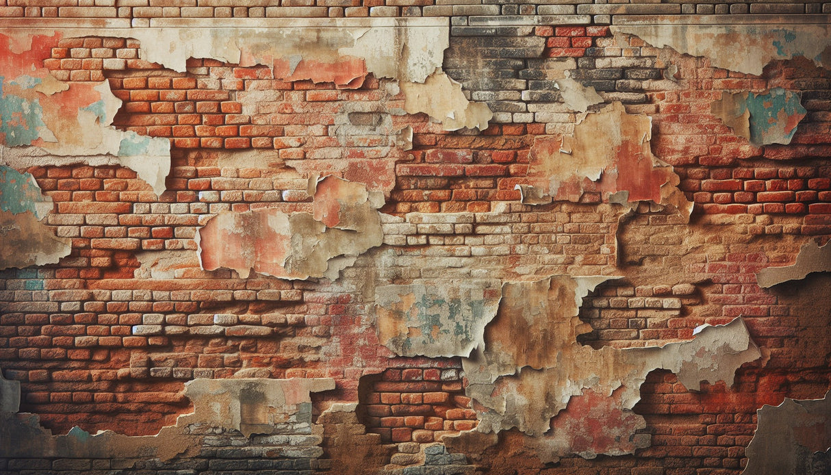 Brick wall design file showing detailed terracotta tones and weathered texture pattern