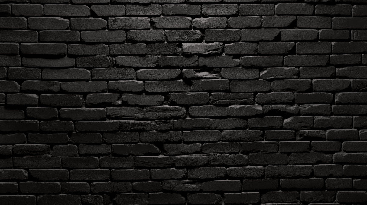 Industrial brick mural wallpaper adding character to minimalist bedroom with natural lighting