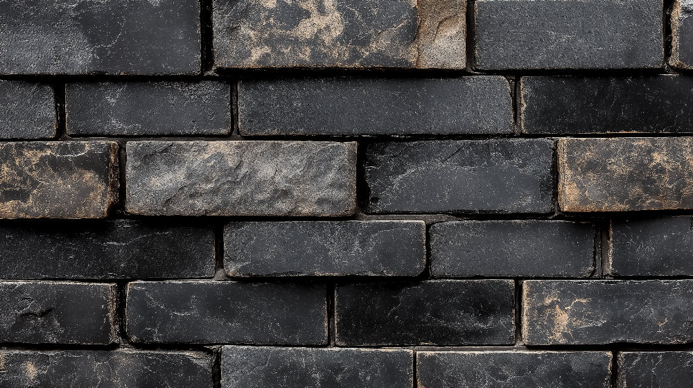 Black stone texture wallpaper design file showing detailed brick pattern and rich dark tones