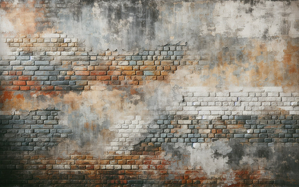Distressed brick wall pattern design file showing detailed texture and weathered finish