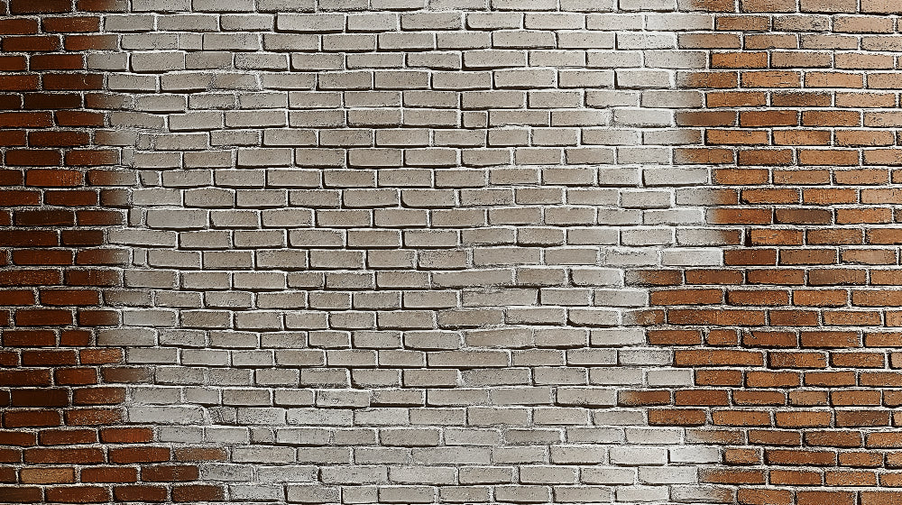 Brick wall mural design file showing detailed grey and terracotta gradient pattern with realistic texture