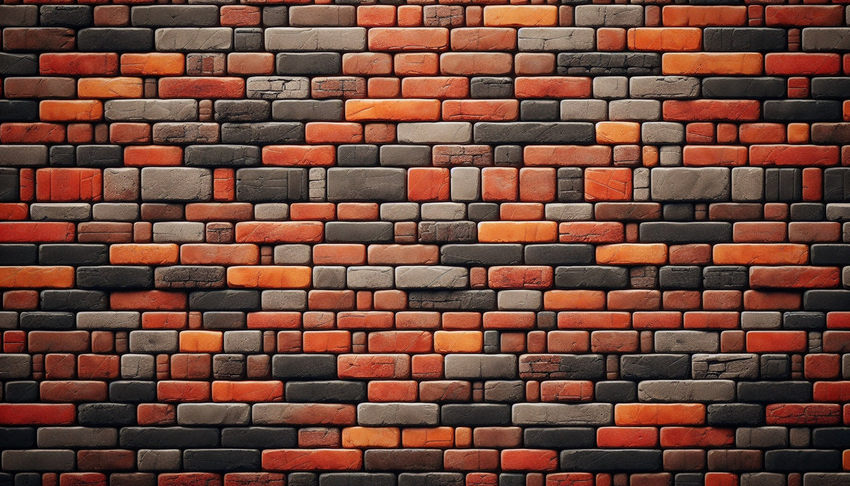 Industrial red brick wallpaper design file showing detailed texture and color variations
