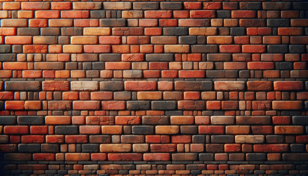 Terracotta brick wallpaper design file showing detailed texture and authentic weathered effect