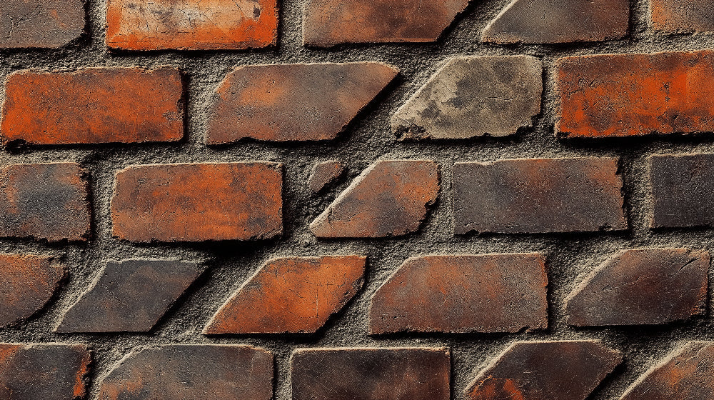Terracotta brick wallpaper design file showing detailed texture and pattern