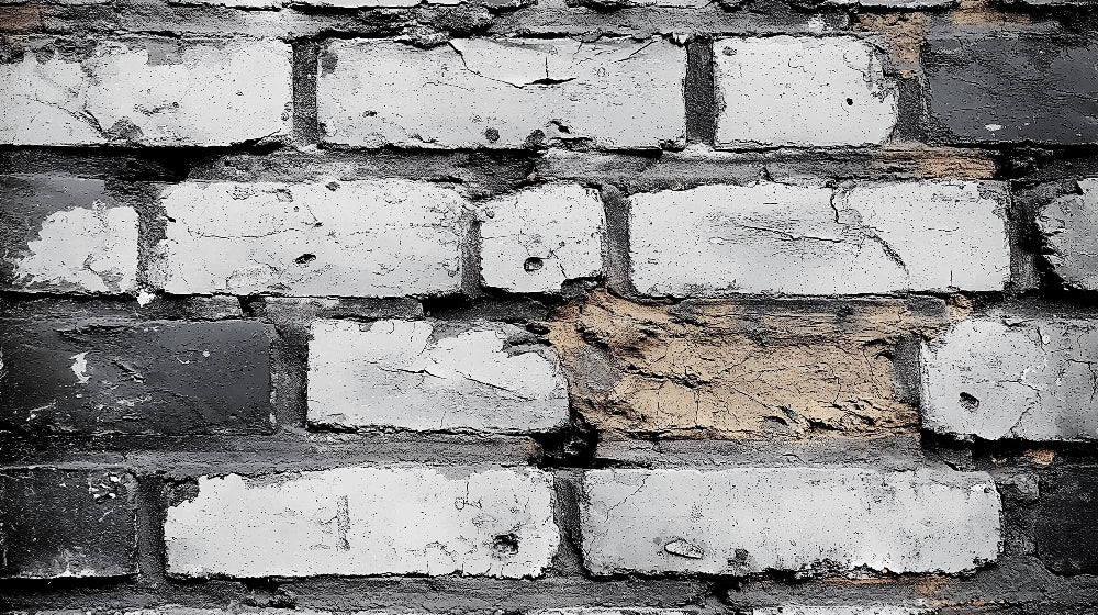 White industrial brick wallpaper design file showing detailed texture and mortar lines