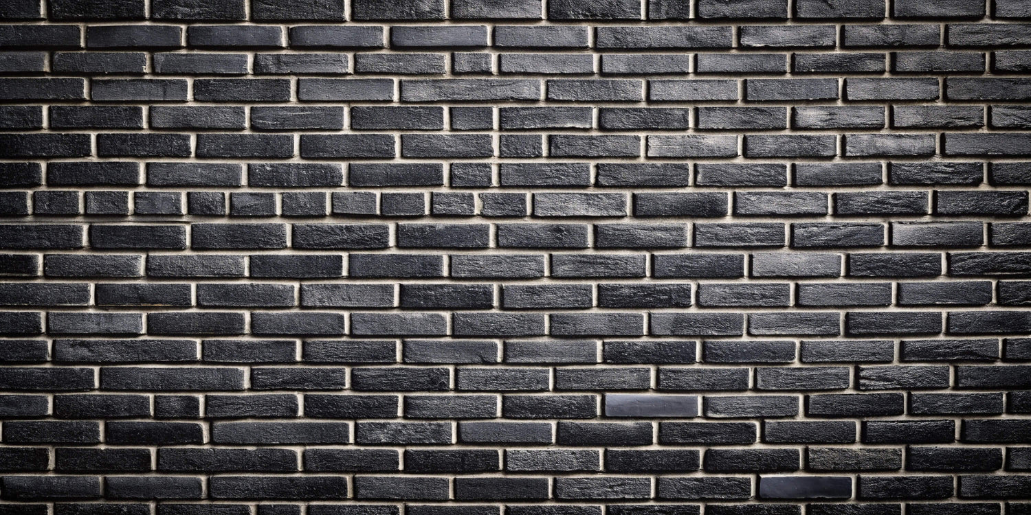 Design file of black brick wallpaper pattern showing detailed texture and grout lines