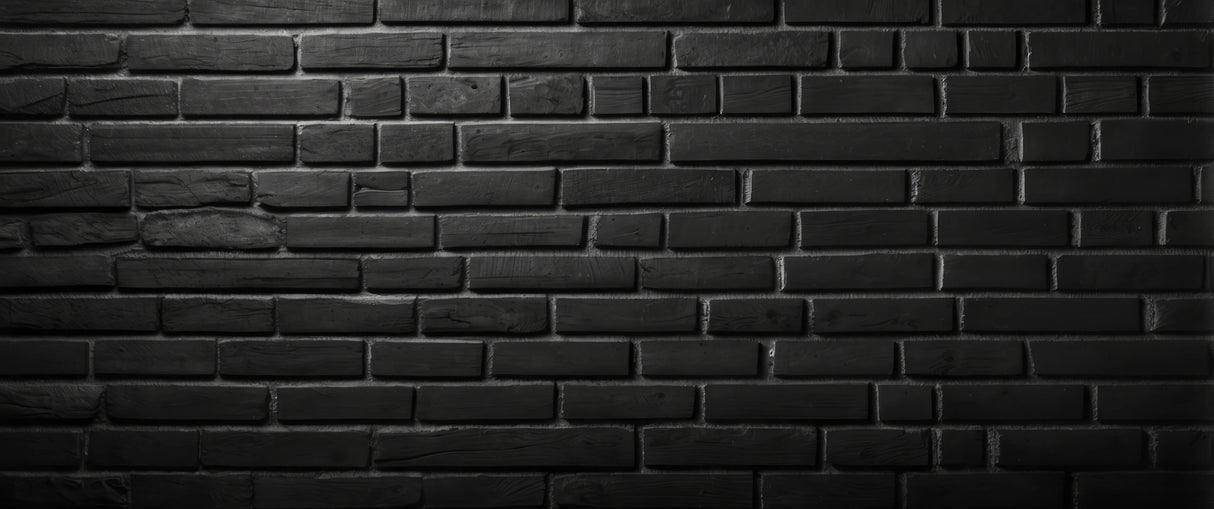 Black brick wallpaper design file showing detailed texture and shadows