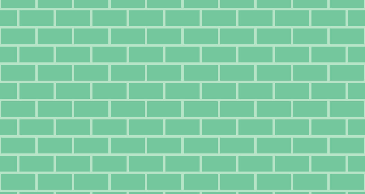 Mint green brick pattern design file showing detailed texture and clean grout lines
