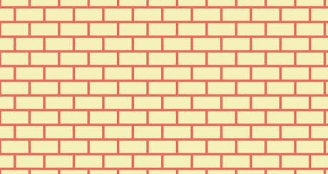 Yellow and coral geometric brick pattern design file showing detailed modern wall mural pattern