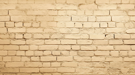 Beige brick wallpaper in modern living room showing natural stone texture and warm lighting