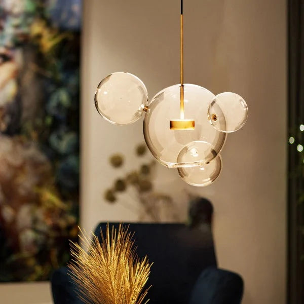 Modern Bubble Pendant Light  Glass Sphere Cluster Design - Product showcase