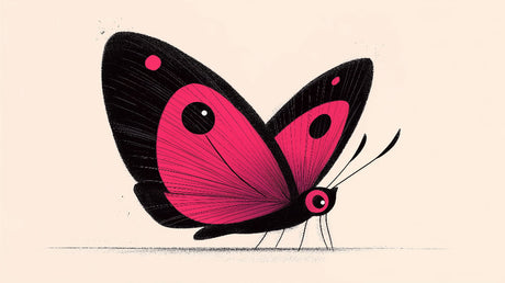 Butterfly Wallpaper design file showing detailed pink and black pattern on beige background