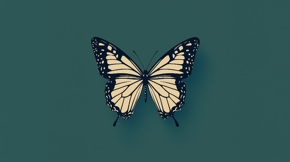 Monarch Butterfly design file showing intricate wing patterns on emerald background