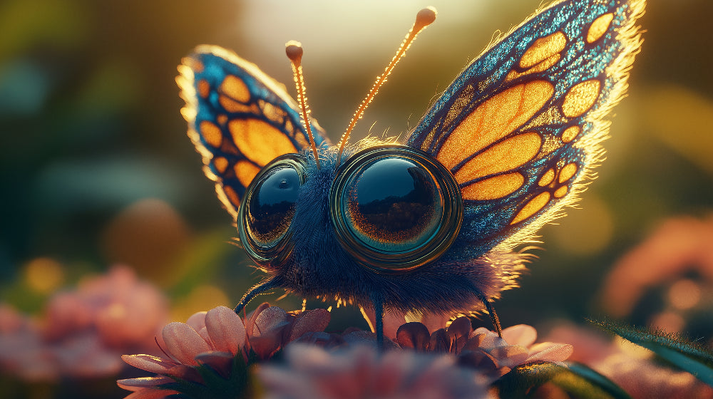 Butterfly macro wallpaper design file showing intricate wing details and rich color patterns