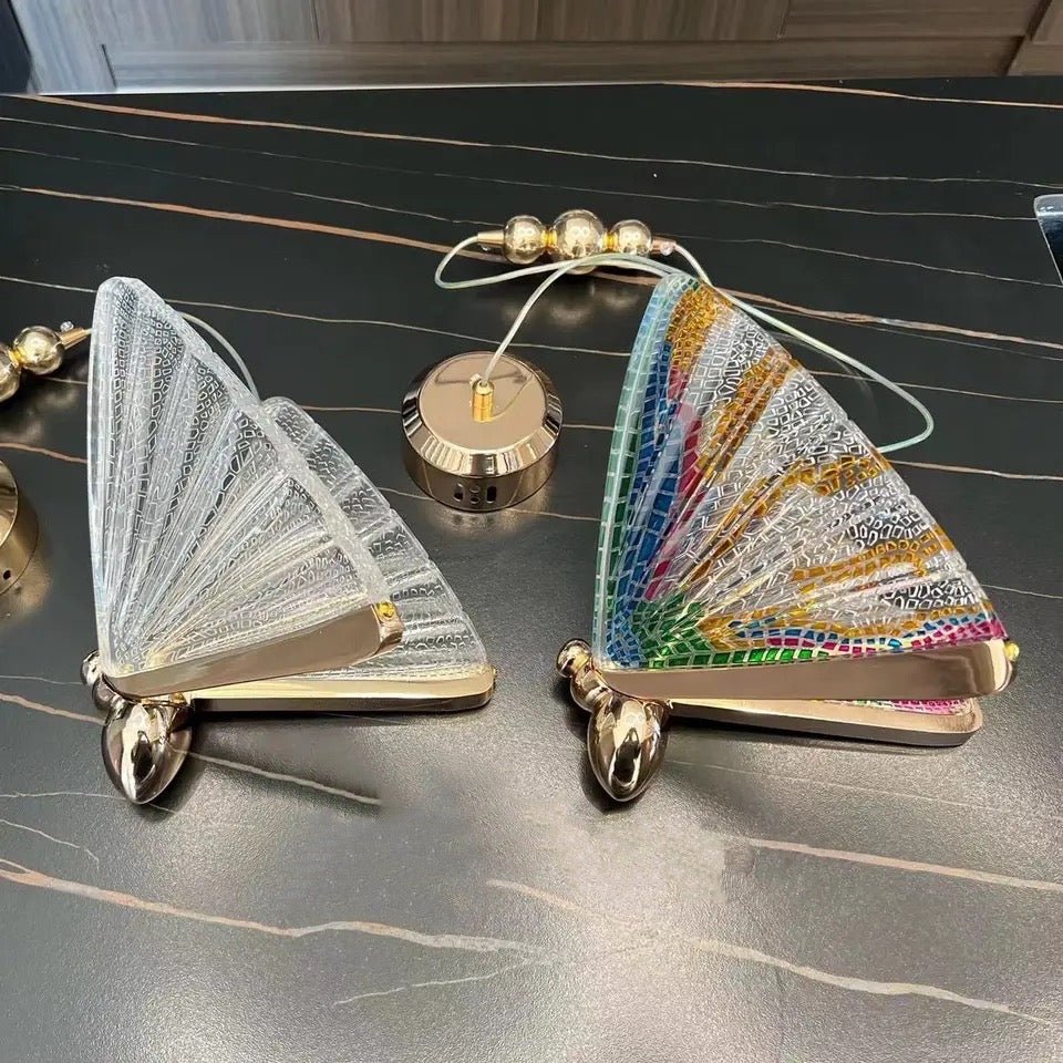 Butterfly LED Pendant Light Crystal-Cut Wing Design - Product detail 14
