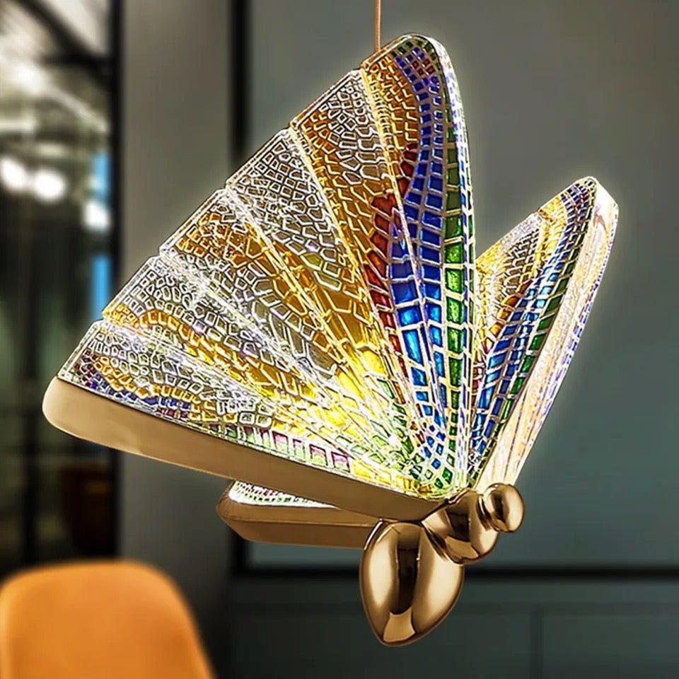 Butterfly LED Pendant Light Crystal-Cut Wing Design - Product detail 19
