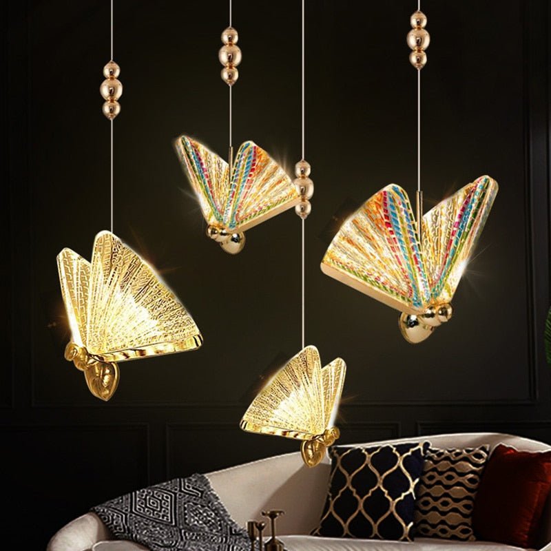 Butterfly LED Pendant Light Crystal-Cut Wing Design - Product detail 4