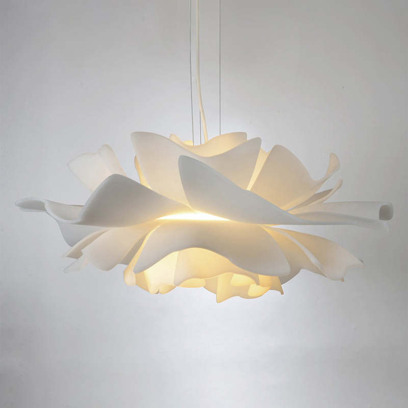 Modern Floral Pendant Light White Petal Design - Product detail 8