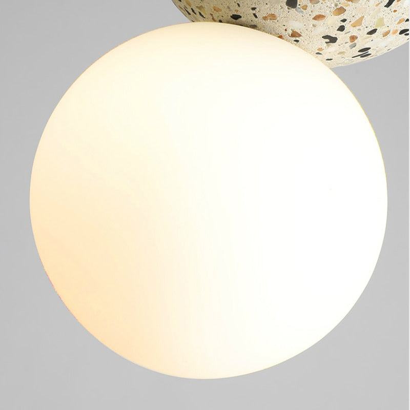 Modern Pendant Light Terrazzo Globe Glass Shade - Product detail 7