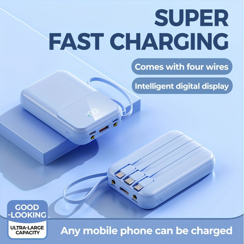 Compact Power Bank  10000mAh Built-in Cable Design - Product detail 4