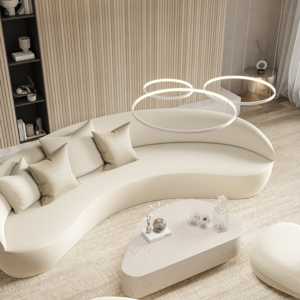 Modern LED Ring Pendant Light  Minimalist Nordic Ceiling Lamp - Product example