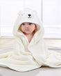 Hooded Baby Bath Towel  White Bear Design 0-3 Years - Product showcase