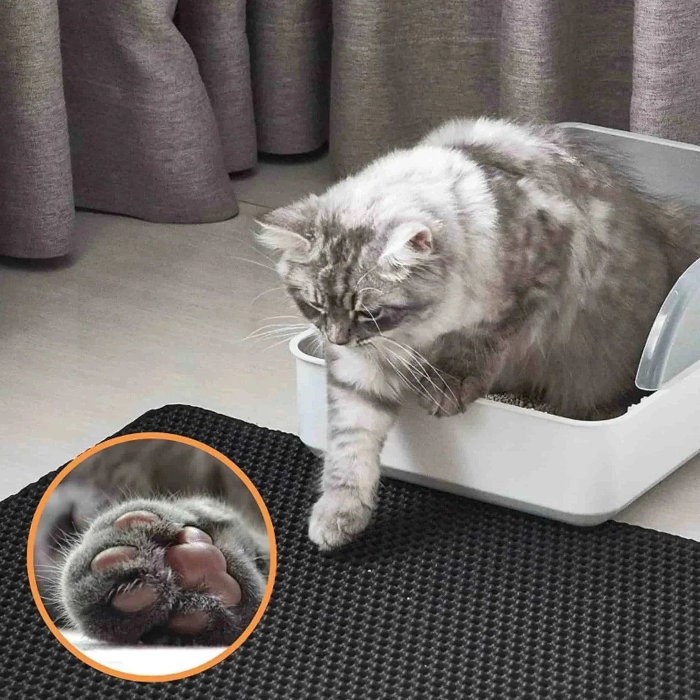 Cat Litter Mat  Double Layer Waterproof Design - Detailed view