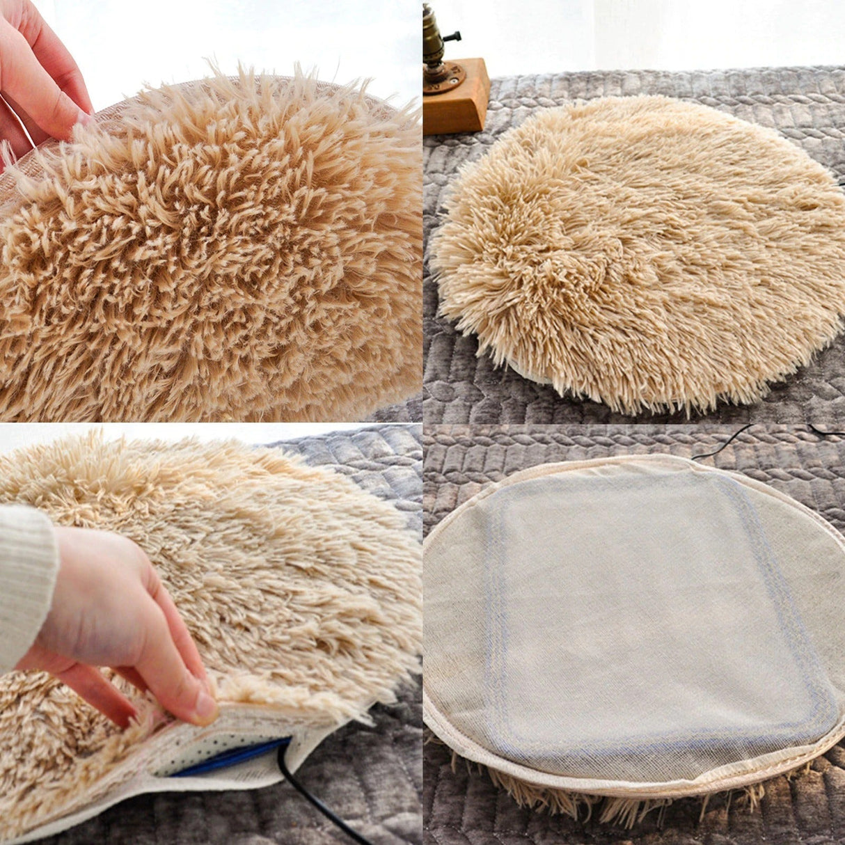 Heated Pet Cushion  Plush USB Warming Pad - Product showcase