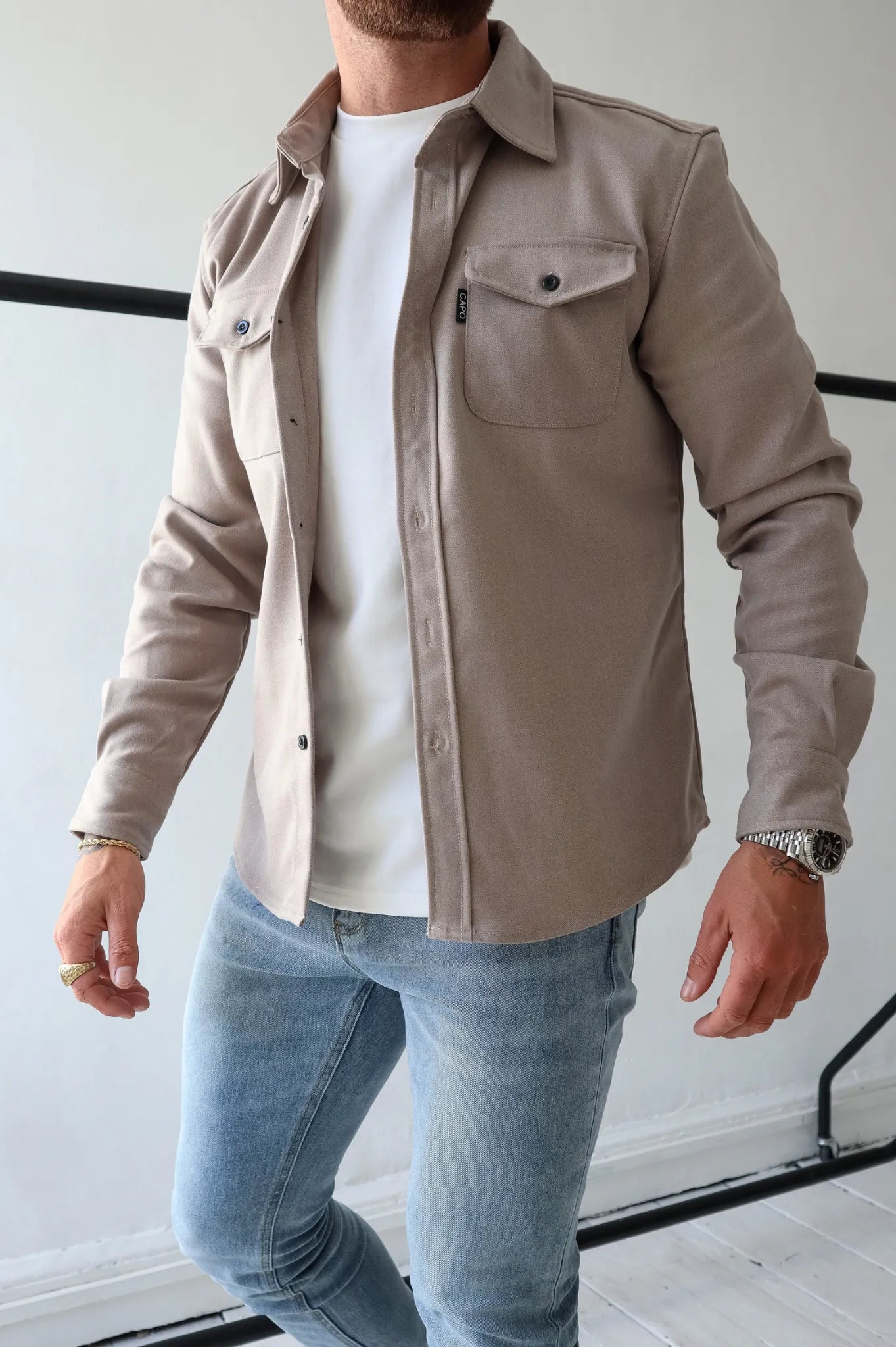 Casual Shirt Jacket  Relaxed Fit with Utility Pockets - Product detail 4