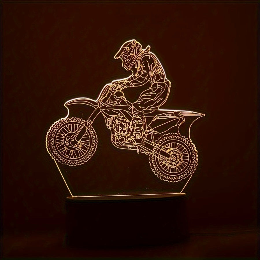 Motocross LED Night Light  3D Geometric Design - Product detail 5
